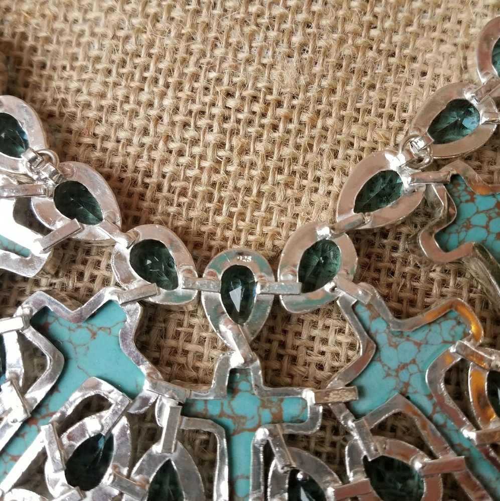 ❌SOLDSanta Rosa Turquoise Sterling Silver Necklace - Picture 8 of 8